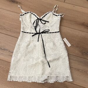 For Love And Lemons White Lace Mini Dress